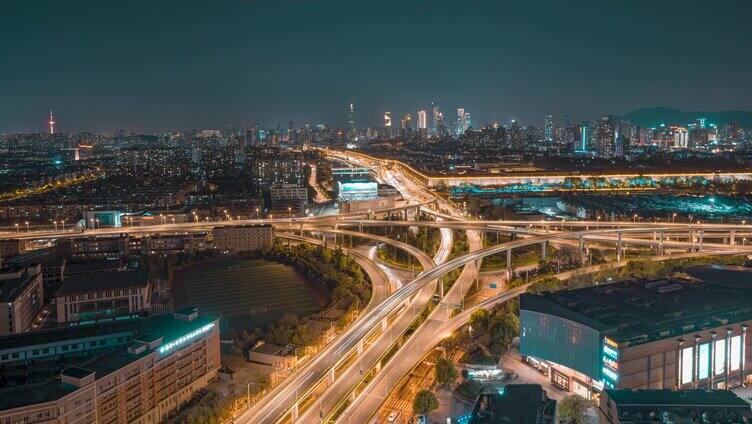 赛虹桥立交_南京都市夜景