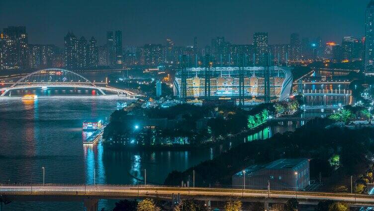 海心沙_夜景固定延时