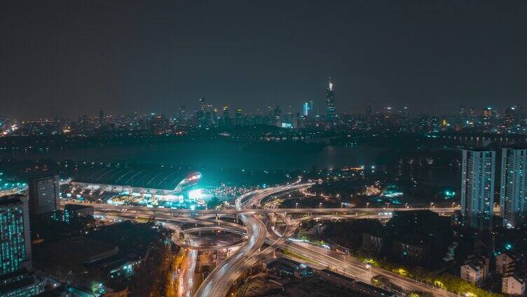 新庄广场立交_玄武湖_南京夜景