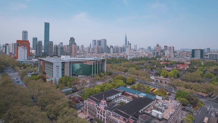 南京新街口_紫峰大厦_南京图书馆_全景