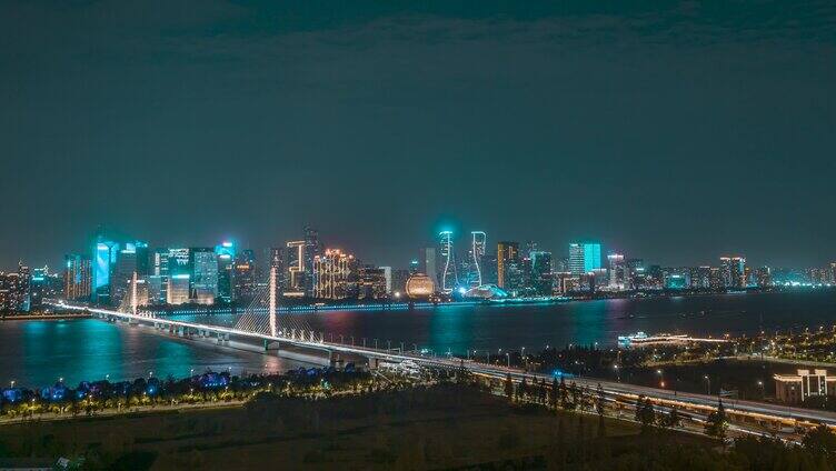 杭州CBD_钱江三桥夜景