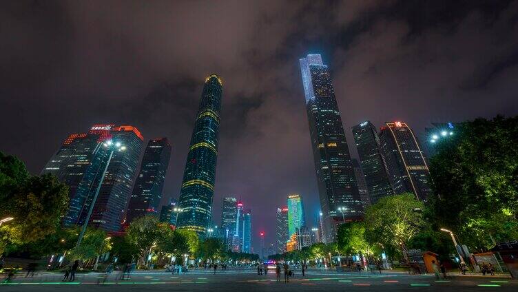 珠江新城夜景_花城汇_花城广场