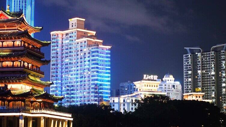 南宁畅游阁 夜景 南宁城市夜景 南宁 广