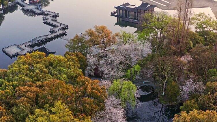 杭州西湖风景航拍