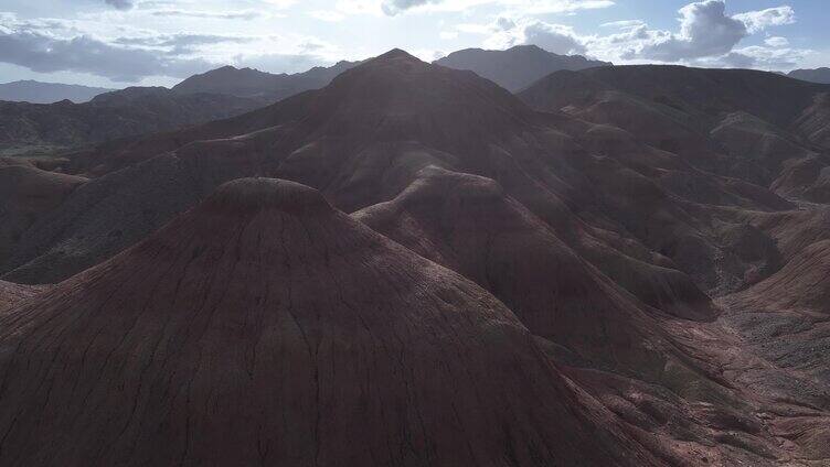 雅丹地貌 丹霞地 航拍 地貌 干旱 土山