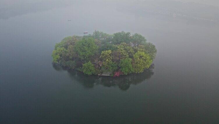 西湖湖心岛航拍