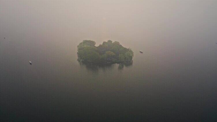 西湖湖心岛航拍