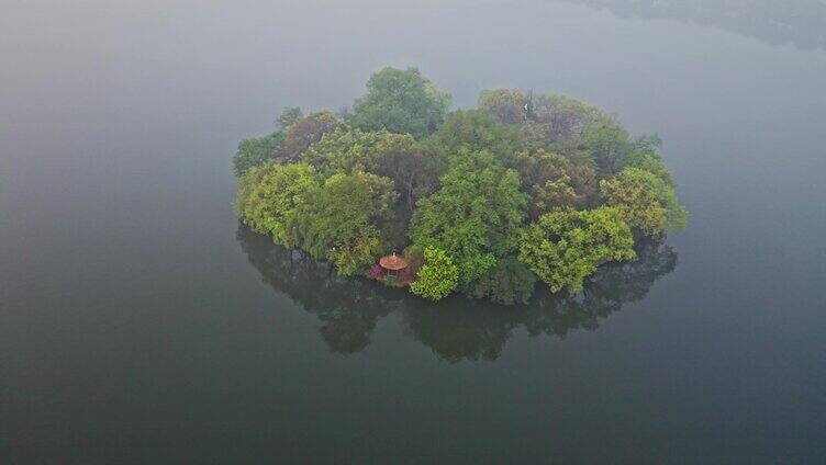 西湖湖心岛航拍