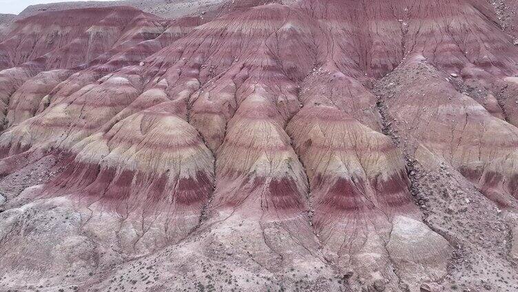 雅丹地貌 丹霞地 航拍 地貌 干旱 土山