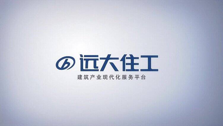 科技感地产企业logo演绎片头片尾ae