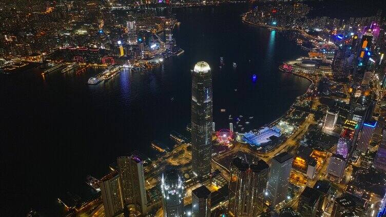 香港夜景航拍视频