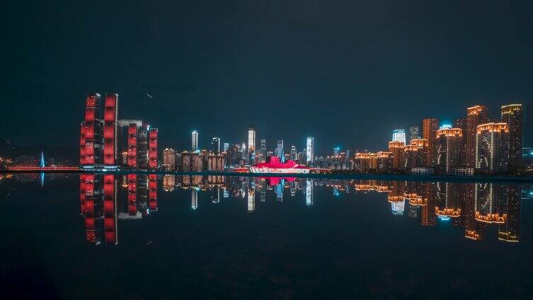 重庆之境夜景_来福士_大剧院