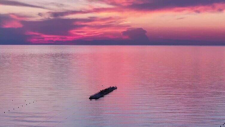 4K海边日落海滩夕阳