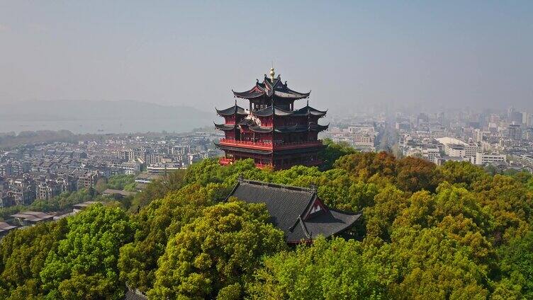 杭州雷峰塔航拍