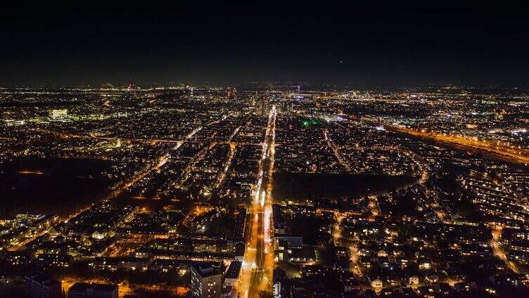 德国科隆城市夜景