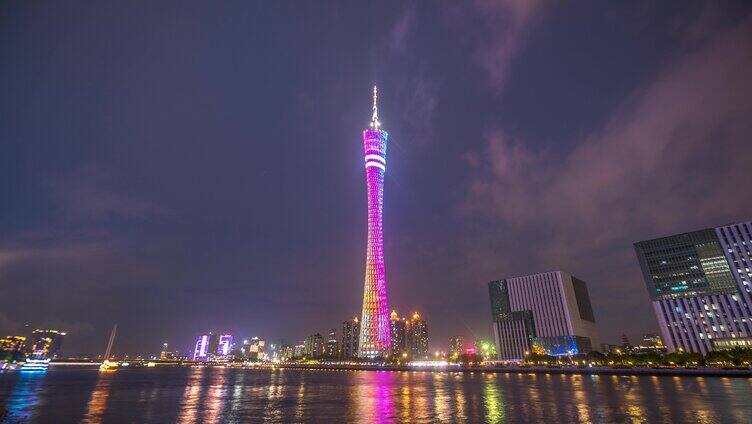 广州 广州塔 天空云流延时