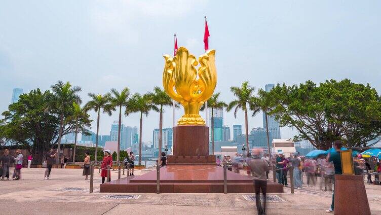 香港金紫荆广场全景