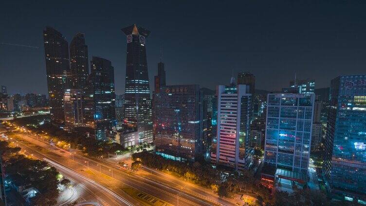 招商银行_深南大道_城市夜景延时