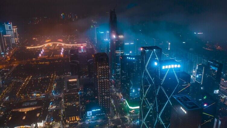 深圳 大百汇广场 CBD夜景延时 