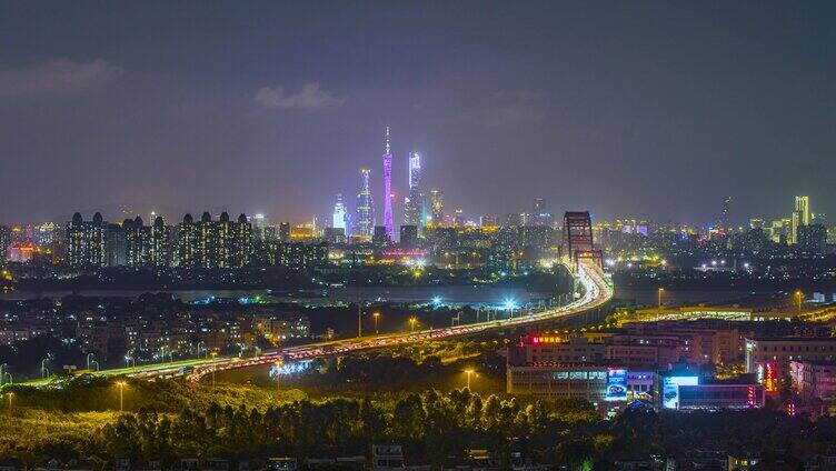 新光大桥+三塔夜景