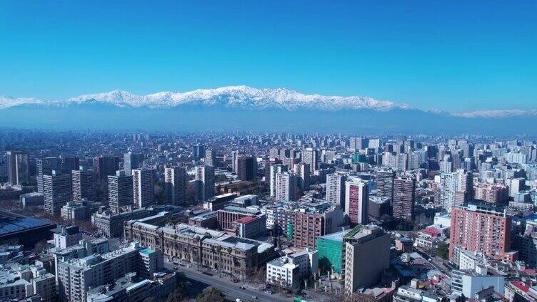 南美国家智利首都圣地亚哥市中心。