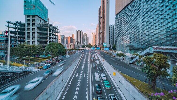 广州 金穗路车流延时