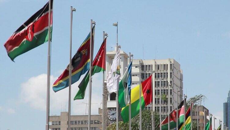 内罗毕的非洲国旗