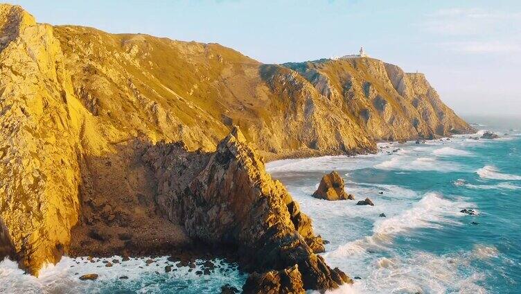 葡萄牙海边悬崖风景