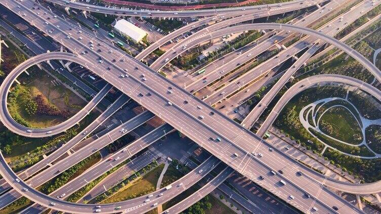 郑州市立交桥道路鸟瞰图