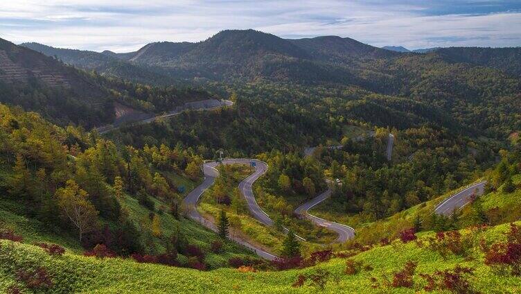 日本长野市重坂原横山292号公路弯道