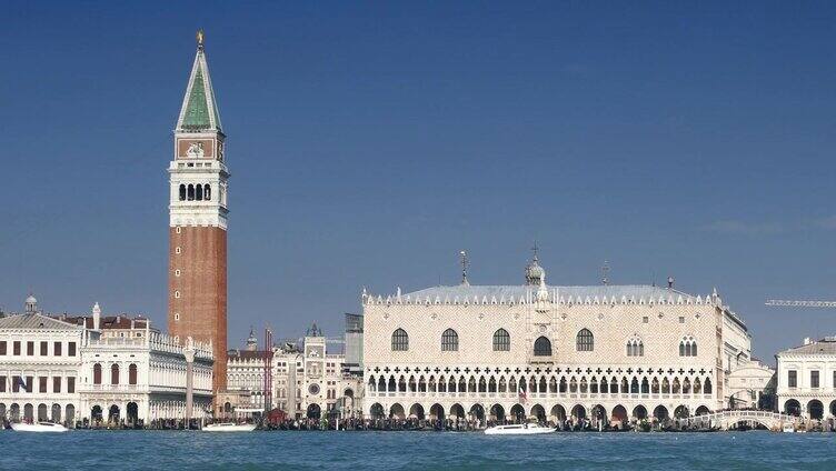 4K总督的宫殿和圣马克的康帕尼尔，威尼斯，意大利