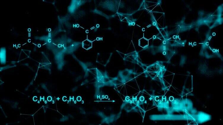 化学分子式的动画