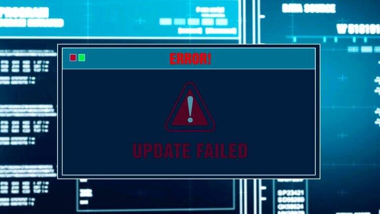 系统更新进度警告消息更新失败提醒屏幕