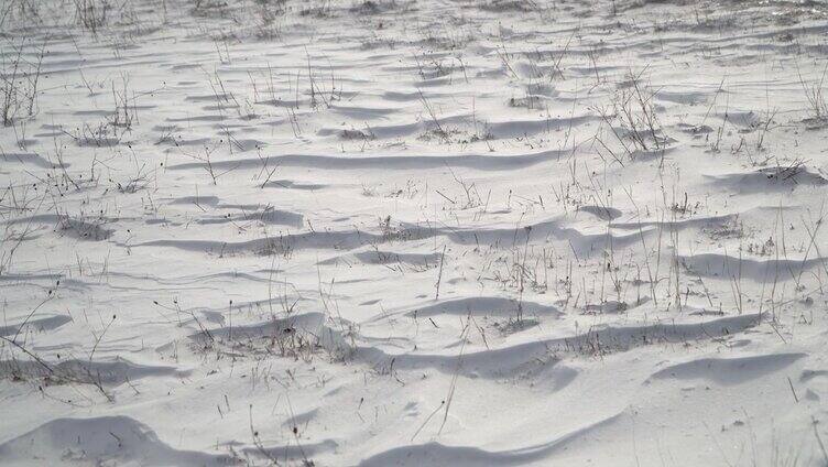 强风吹起的雪堆