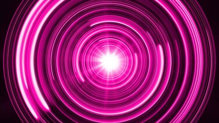 粉色霓虹艺术圈隧道4K分辨率