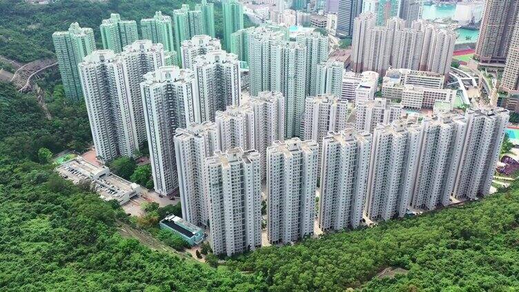 香港柴湾住宅鸟瞰图