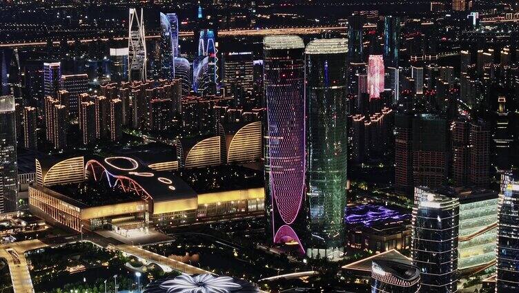 2024杭州世纪中心夜景航拍