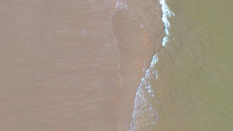 大海海边海水海浪沙滩海滩航拍风景唯美大自