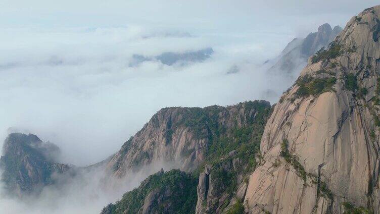 安徽黄山风景区风景视频素材航拍