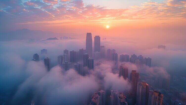 澳门城市风景航拍延时夜景宣传片地标ai素