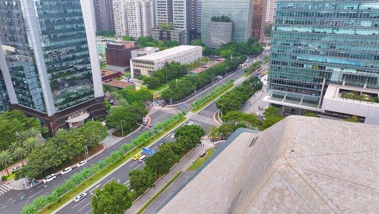 广州大剧院花城广场航拍珠江新城珠江西路猎