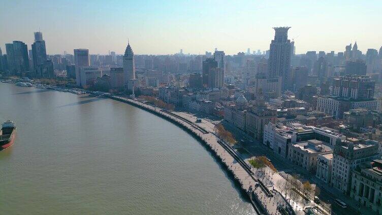 上海外滩黄浦江苏州河陆家嘴风景视频素材4