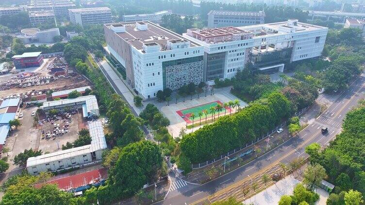 大学城广州市档案馆航拍广东番禺区城市风景