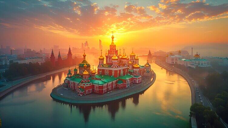俄罗斯莫斯科城市风景风光ai素材原创4