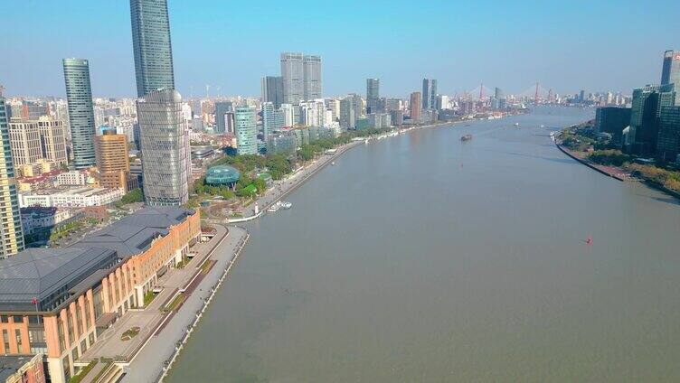 上海外滩黄浦江苏州河陆家嘴风景视频素材9