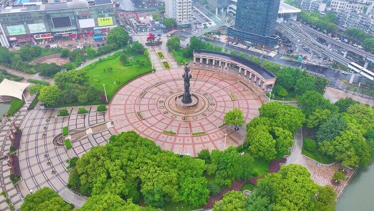 安徽芜湖航拍城市地标风景风光素材