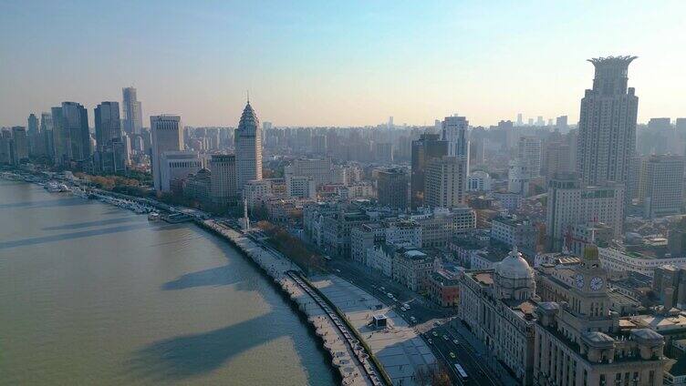 上海外滩乍浦路桥黄浦江苏州河陆家嘴风景视