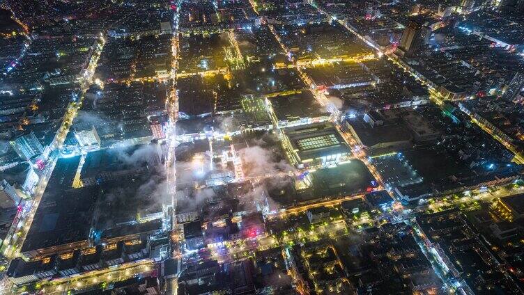 沈阳城市夜景航拍