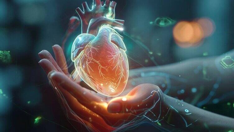 医学研究人体心脏 心脏透明通道
