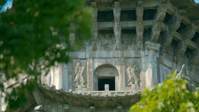 绿树 古塔 寺庙